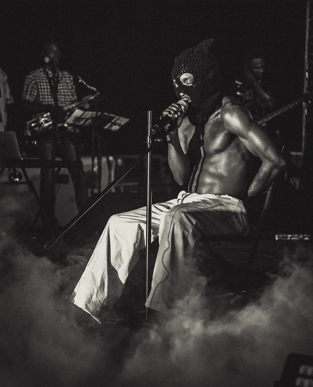 Brymo performing on stage